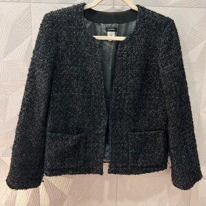 J.Crew Tweed Wool Blend boucle jacket  Blazer Dark Gray Size 6